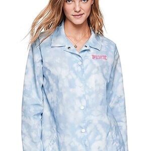 Victoria’s Secret PINK anorak/jacket tie dye blue size XS